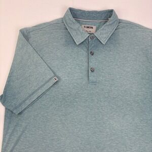 Linksoul Tempus Fugit‎ Mens Short Sleeve Golf Polo Shirt Heather Teal Size L